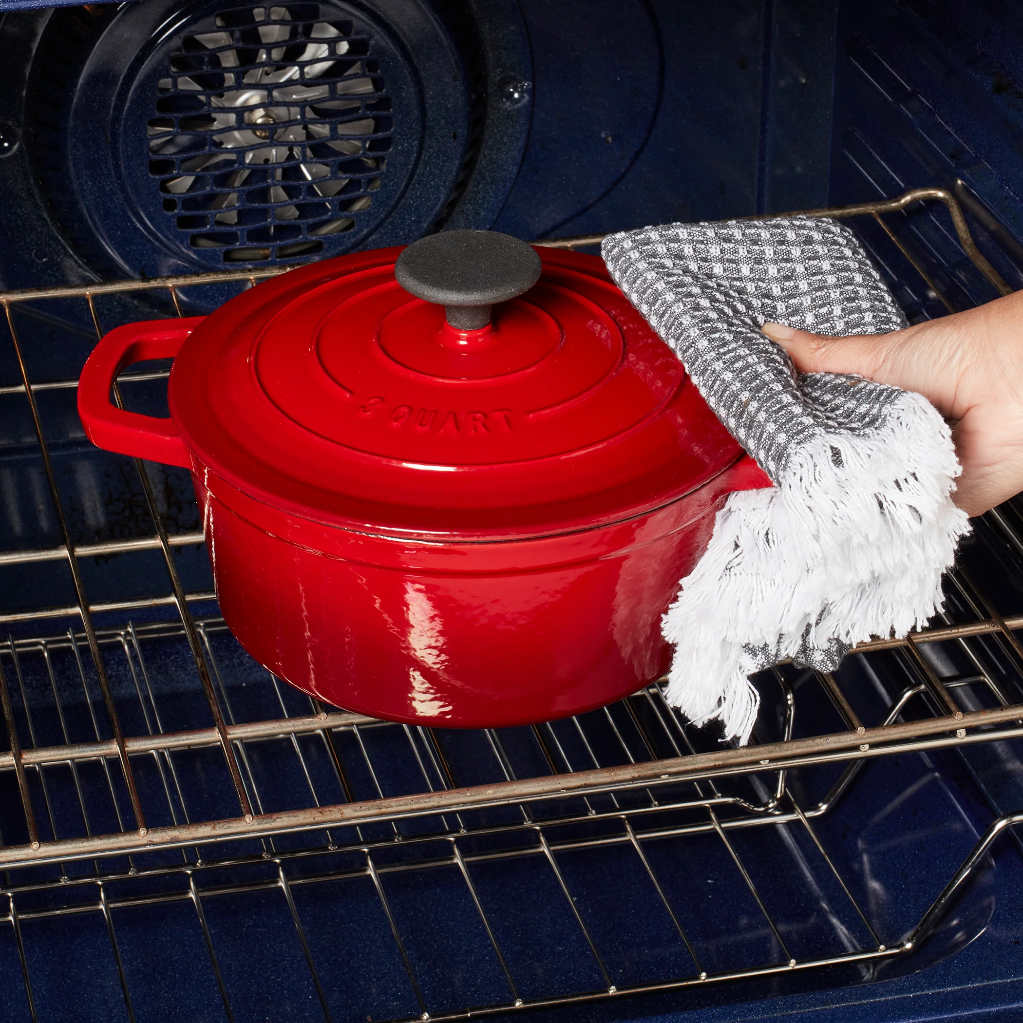 1-Quart Enameled Cast Iron Dutch Oven, Red - Image 4