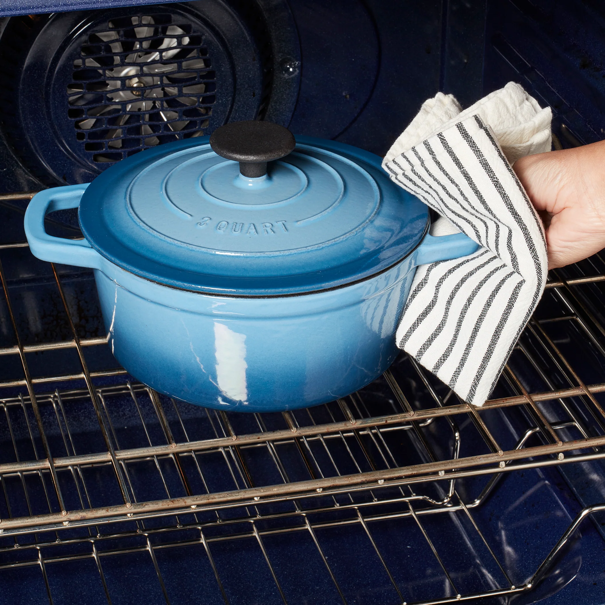 5-Quart Enameled Cast Iron Dutch Oven, Blue - Image 6